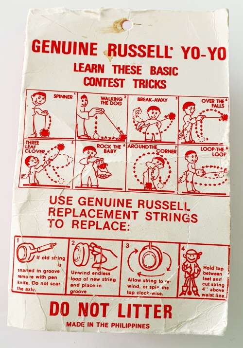 VINTAGE - GENUINE COCA COLA RUSSELL YOYO - IN ORIGINAL PACKAGING - SUPER RARE AND HIGHLY COLLECTIBLE